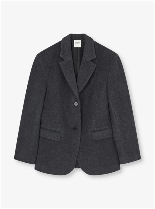 PEOPLES REPUBLIC OF CASHMERE WOMENS OVERSIZED BLAZER HEATHER GREY